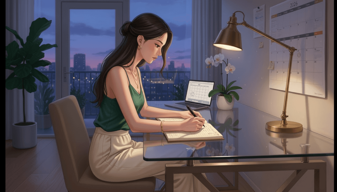 Clean monthly calendar with milestone markers and progress tracking